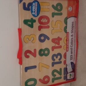 Lift & Learn 123 and Colors & Shapes Puzzle Set And Workbook...NIB